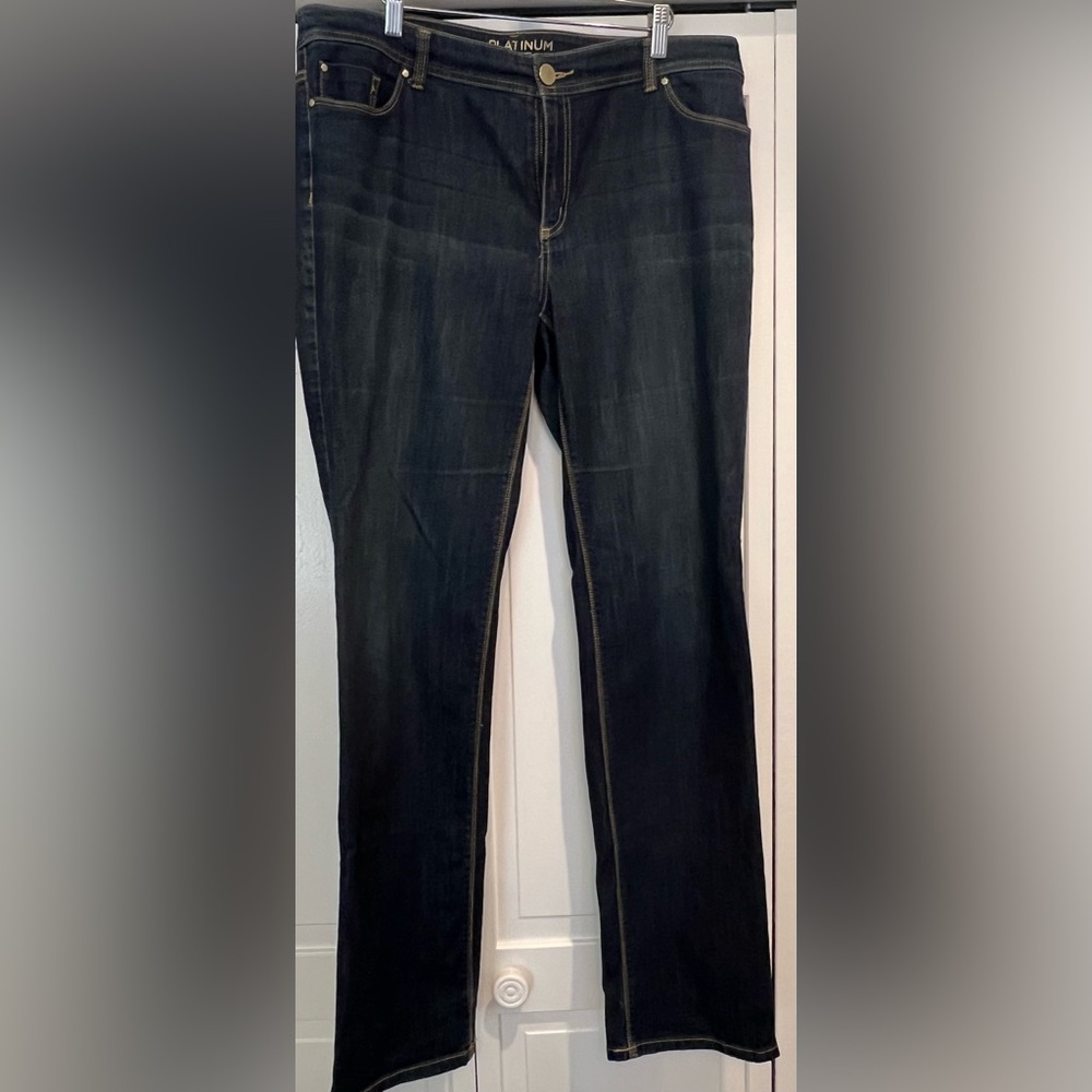 Chico's Dark Indigo Straight Leg Jeans